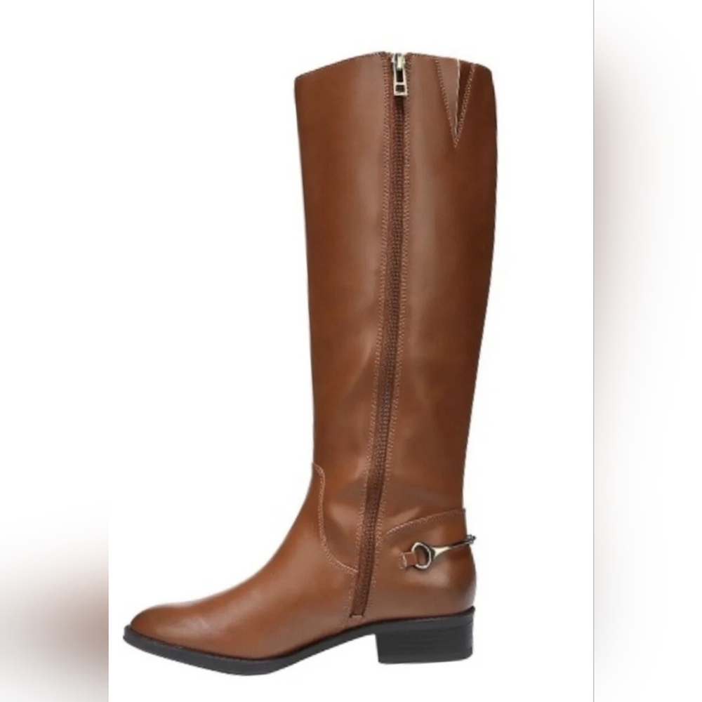 Sam and Libby Brand | Women's size 6 Brown  Knee High Riding Boots Side Zip NWOT - Picture 3 of 11
